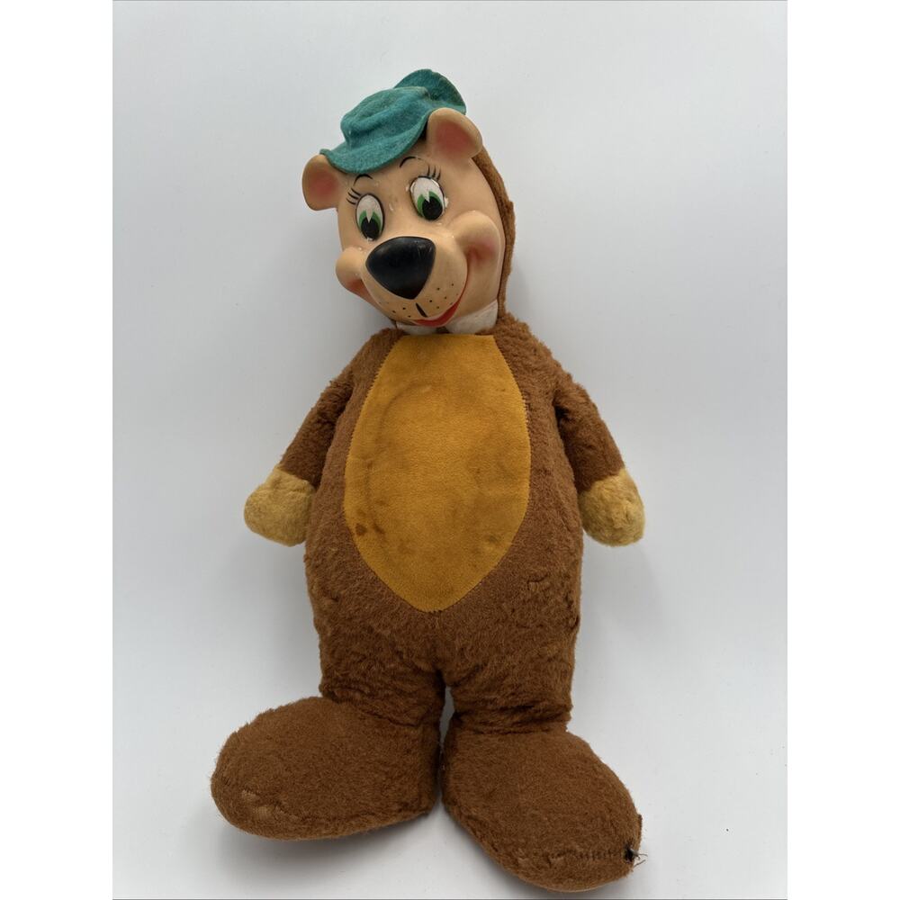 Vintage 1958 Knickerbocker Yogi Bear Rubber Face 18" Plush Doll